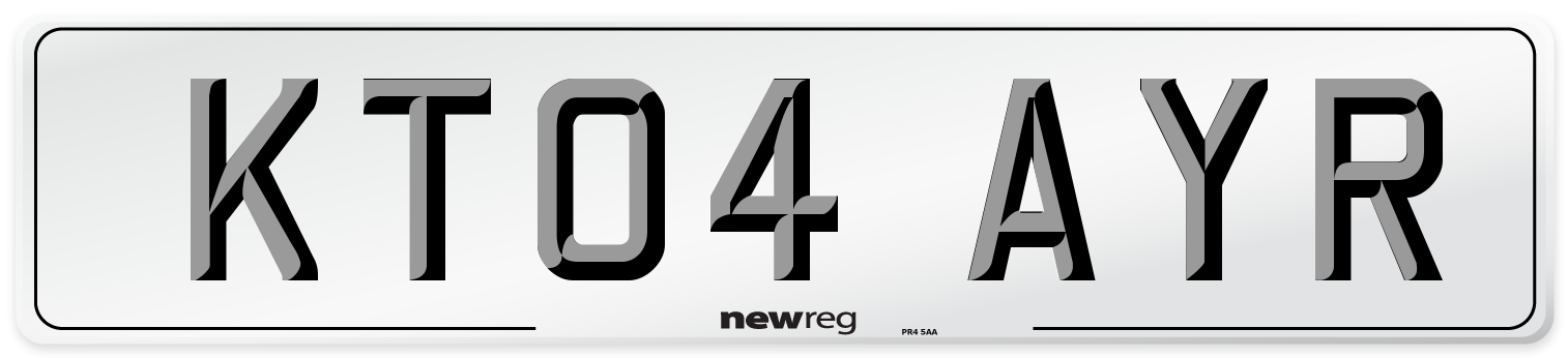 KT04 AYR Number Plate from New Reg